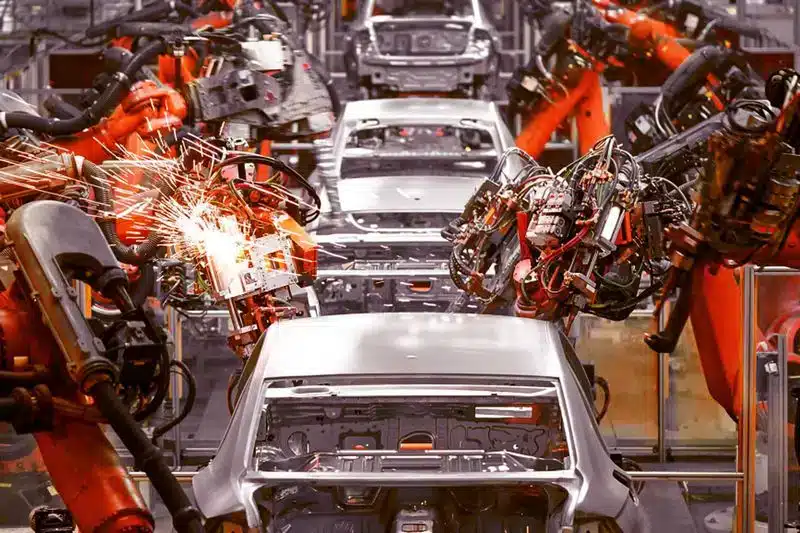 estación de marcado línea de producción